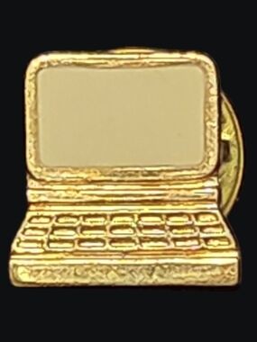 Vintage Webelos Gold-Tone Computer Enamel Tack Lapel Pin